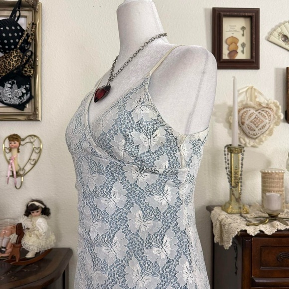 y2k dainty coquette fairy butterfly lace mini dress - Picture 6 of 8